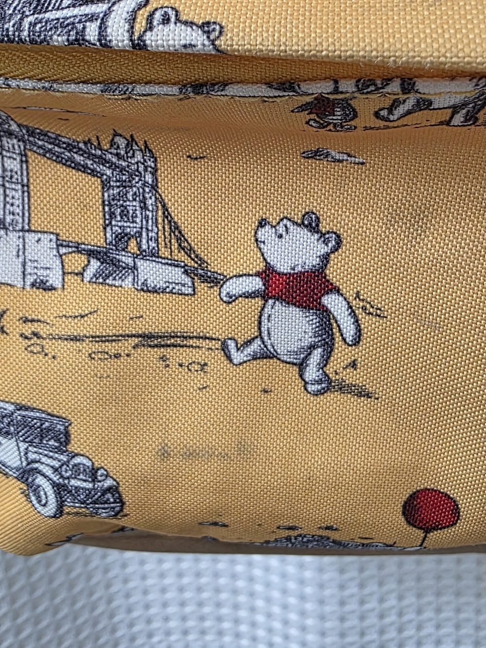 Disney Store Winnie the Pooh London Sketch Yellow Backpack One Size - Picture 8 of 13